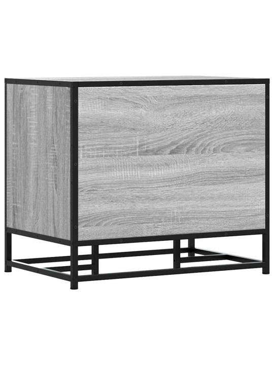 Lavice s botníkem šedá sonoma 60x40x53,5 cm kompozit a kovu