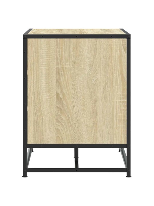 Lavice s botníkem dub sonoma 80x40x53,5 cm kompozit a kovu