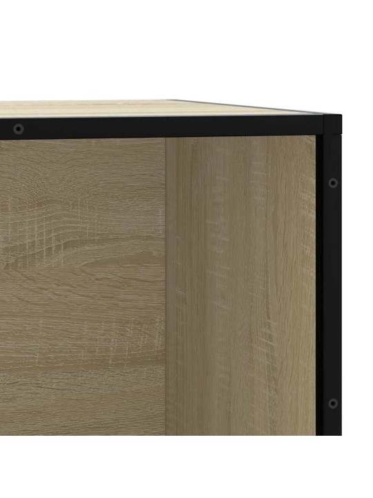 Lavice s botníkem dub sonoma 80x40x53,5 cm kompozit a kovu
