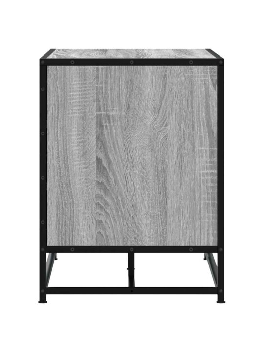 Lavice s botníkem šedá sonoma 80x40x53,5 cm kompozit a kovu