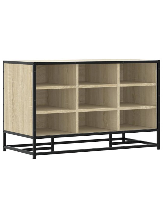 Lavice s botníkem dub sonoma 84x40x53,5 cm kompozit a kovu
