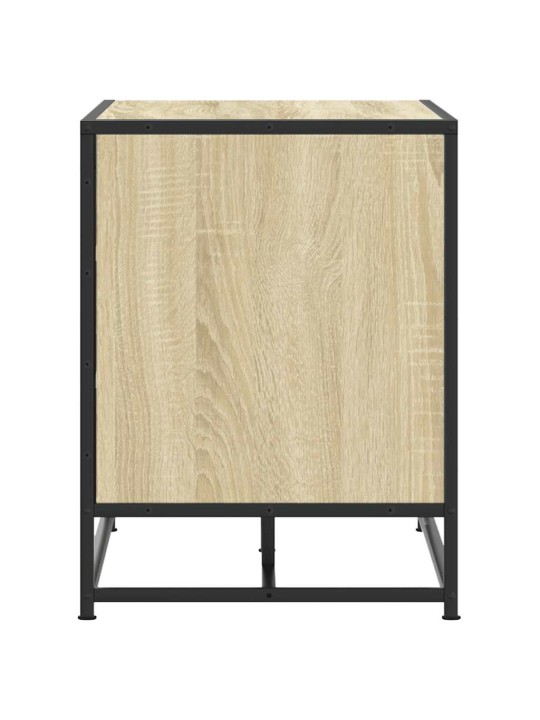Lavice s botníkem dub sonoma 84x40x53,5 cm kompozit a kovu