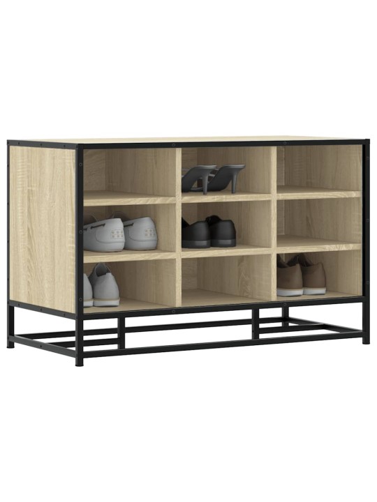 Lavice s botníkem dub sonoma 84x40x53,5 cm kompozit a kovu