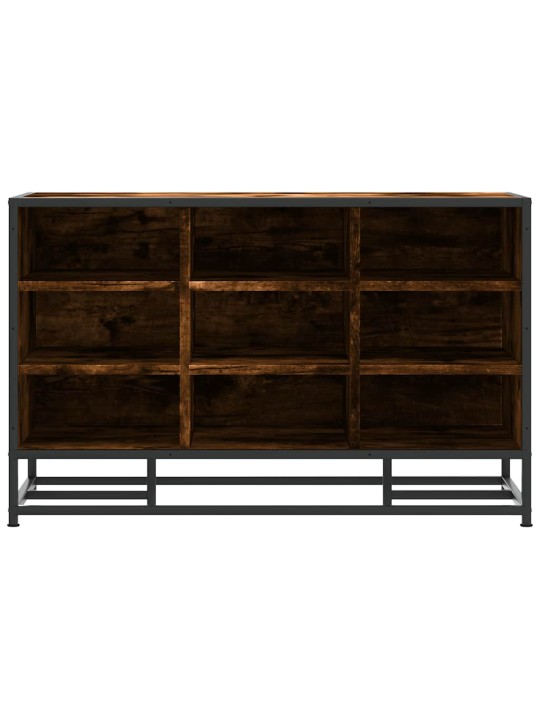 Lavice s botníkem kouřový dub 84x40x53,5 cm kompozit a kovu