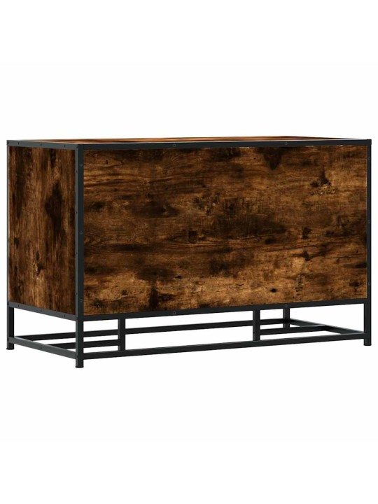Lavice s botníkem kouřový dub 84x40x53,5 cm kompozit a kovu