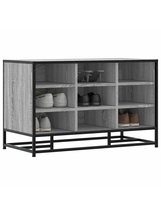 Lavice s botníkem šedá sonoma 84x40x53,5 cm kompozit a kovu