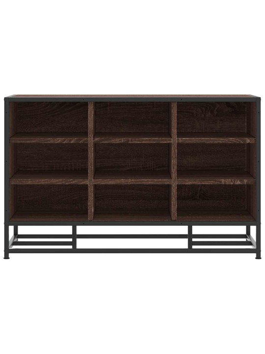 Lavice s botníkem hnědý dub 84x40x53,5 cm kompozit a kovu