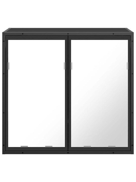 Koupelnová skříňka se zrcadlem černá 65x20x60 cm kompozit