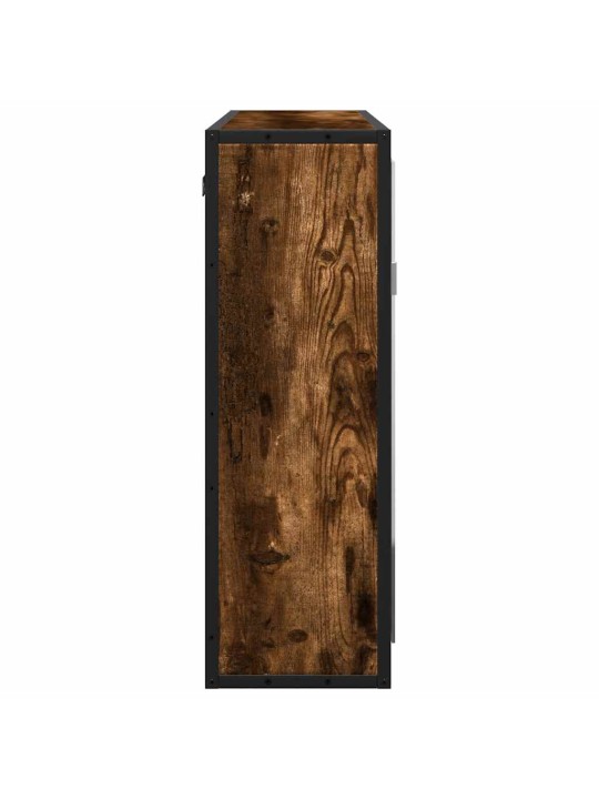 Koupelnová skříňka se zrcadlem kouřový dub 65x20x60 cm kompozit