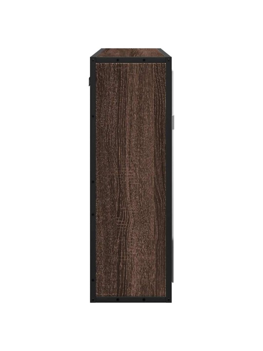 Koupelnová skříňka se zrcadlem hnědý dub 65x20x60 cm kompozit