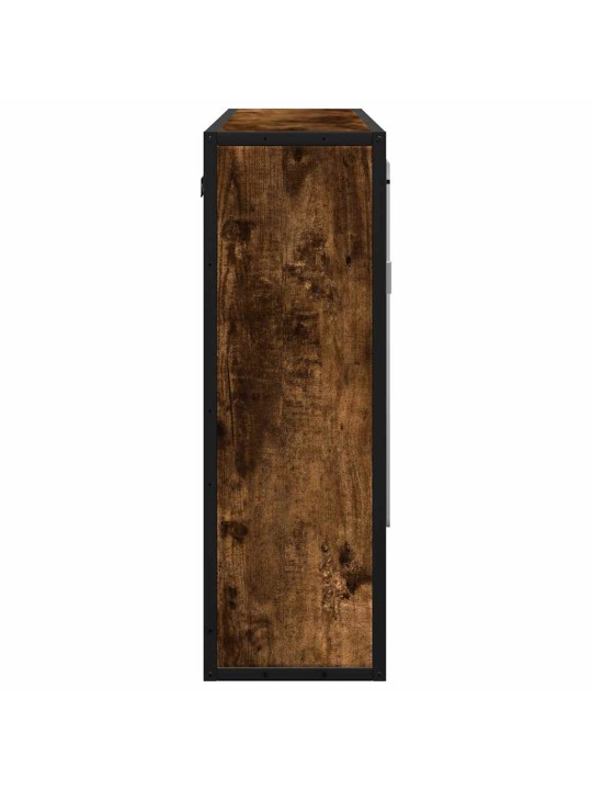 Koupelnová skříňka se zrcadlem kouřový dub 65x20x60 cm kompozit