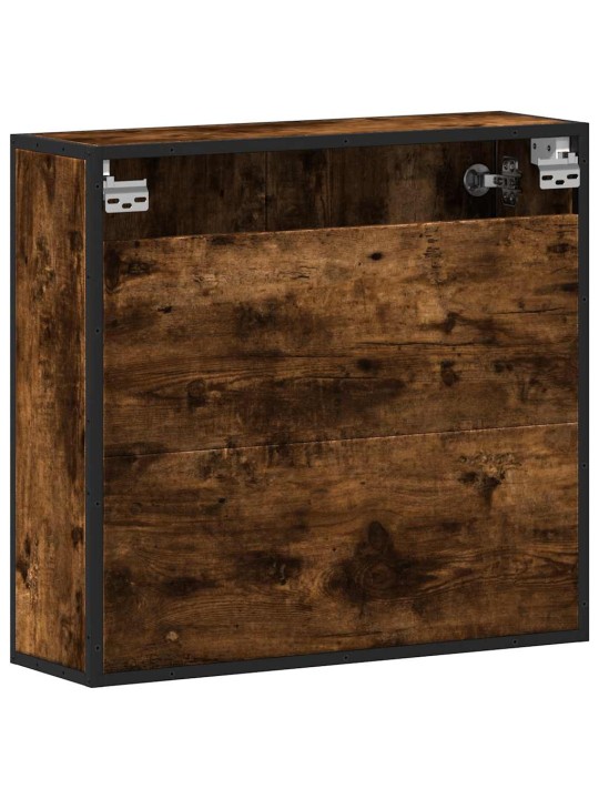 Koupelnová skříňka se zrcadlem kouřový dub 65x20x60 cm kompozit