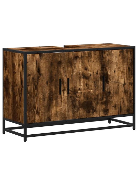 Koupelnová skříňka pod umyvadlo kouřový dub 90x33x60cm kompozit