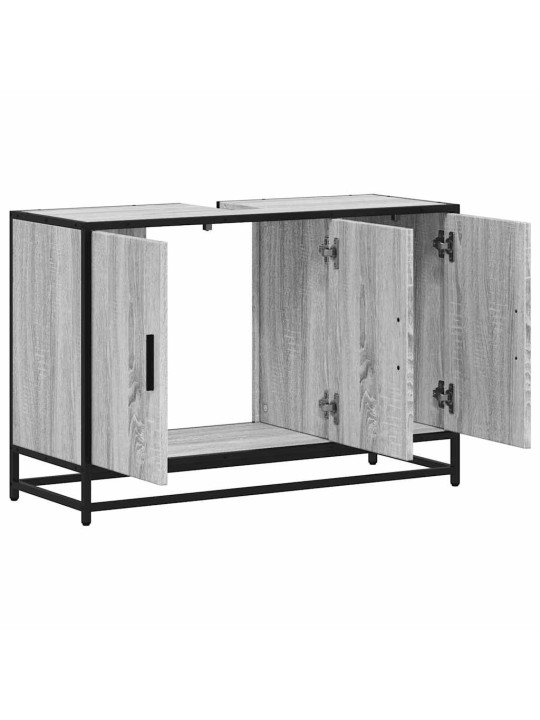 Koupelnová skříňka pod umyvadlo šedá sonoma 90x33x60cm kompozit