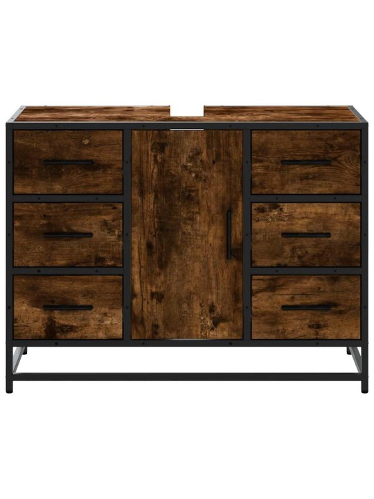 Koupelnová skříňka pod umyvadlo kouřový dub 80x33x60cm kompozit
