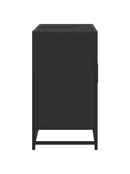 Koupelnová skříňka pod umyvadlo černá 80 x 33 x 60 cm kompozit