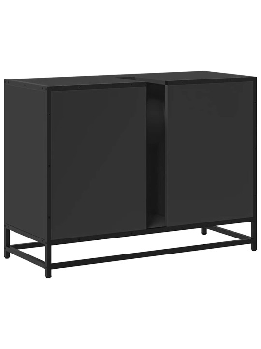 Koupelnová skříňka pod umyvadlo černá 80 x 33 x 60 cm kompozit