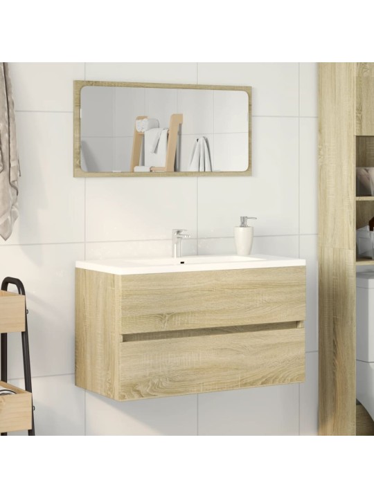 Koupelnová skříňka se zrcadlem dub sonoma 80 x 38,5 x 45 cm