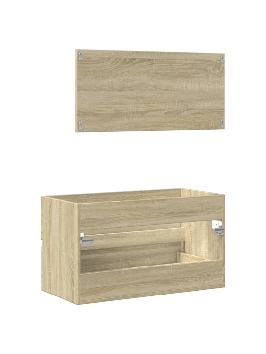 Koupelnová skříňka se zrcadlem dub sonoma 80 x 38,5 x 45 cm