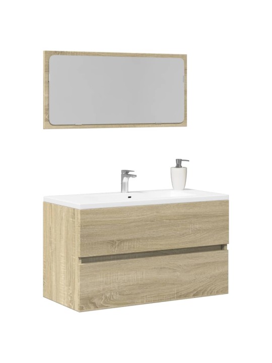 Koupelnová skříňka se zrcadlem dub sonoma 80 x 38,5 x 45 cm