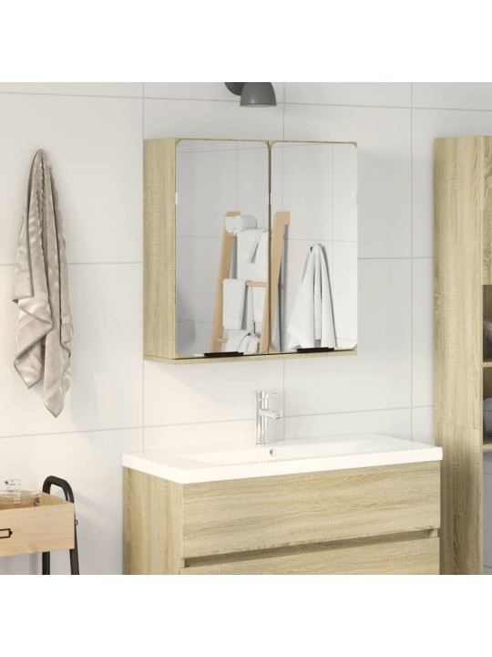 Koupelnová skříňka zrcadlo dub sonoma 64,5x20x66,5 cm kompozit