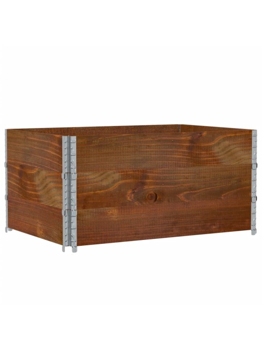 Paletové nástavce 3 ks hnědé 120 x 80 cm masivní borové dřevo