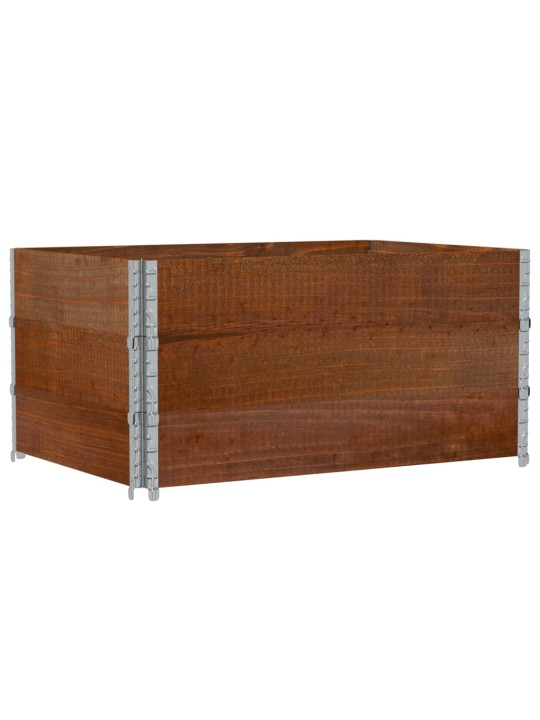 Paletové nástavce 3 ks hnědé 120 x 80 cm masivní borové dřevo
