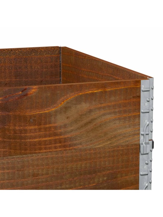 Paletové nástavce 3 ks hnědé 120 x 80 cm masivní borové dřevo