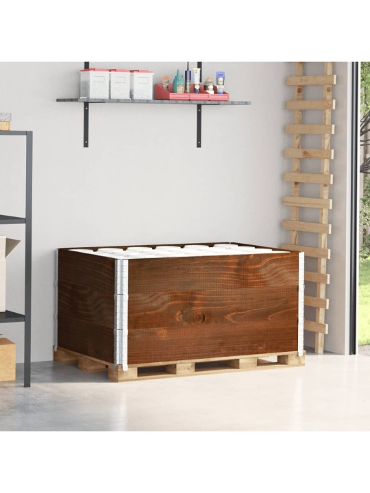 Paletové nástavce 3 ks hnědé 120 x 80 cm masivní borové dřevo