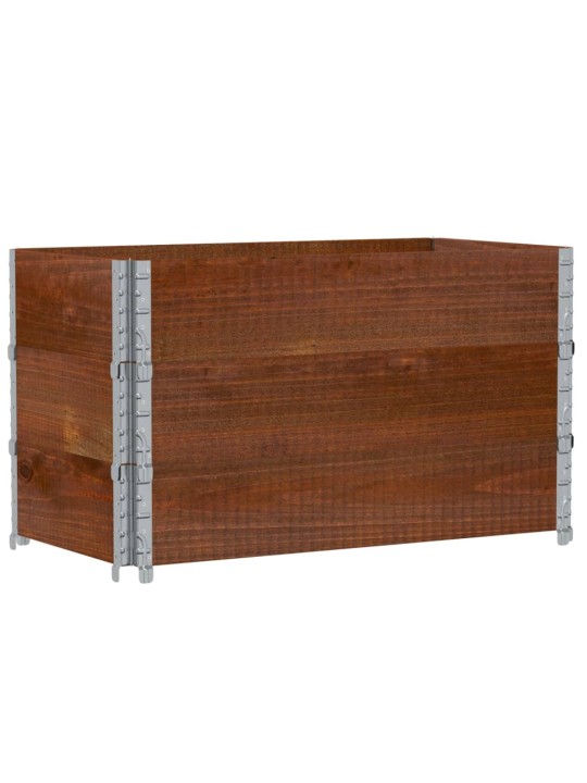 Paletové nástavce 3 ks hnědé 100 x 50 cm masivní borové dřevo