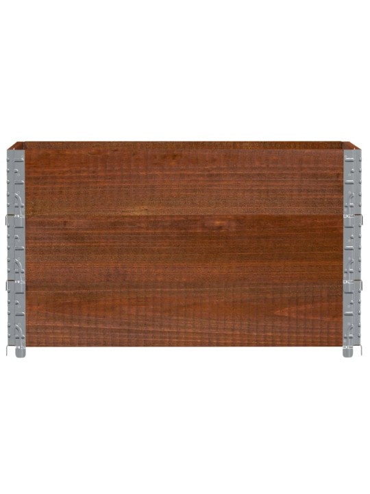 Paletové nástavce 3 ks hnědé 100 x 50 cm masivní borové dřevo