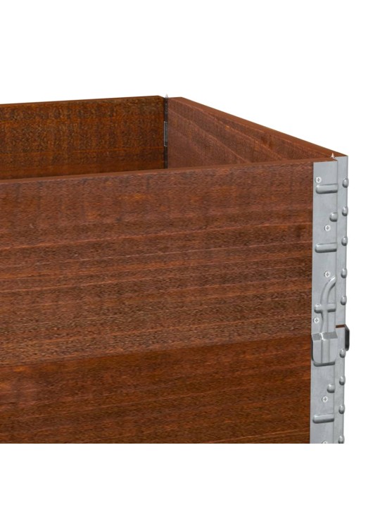 Paletové nástavce 3 ks hnědé 100 x 50 cm masivní borové dřevo