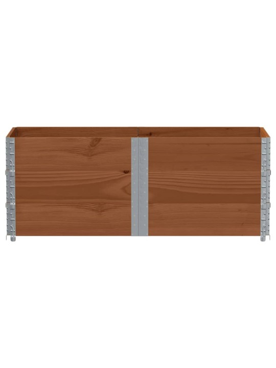 Paletové nástavce 3 ks hnědé 150 x 50 cm masivní borové dřevo