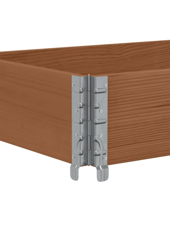 Paletové nástavce 3 ks hnědé 150 x 50 cm masivní borové dřevo