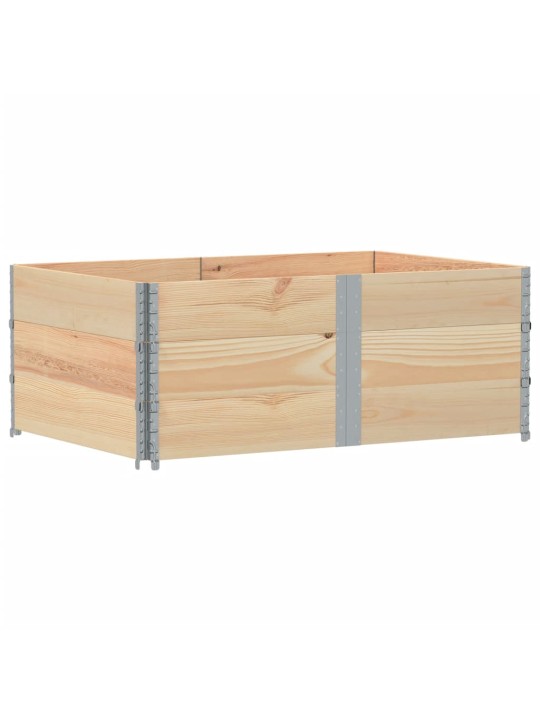 Paletové nástavce 3 ks 150 x 100 cm masivní borové dřevo