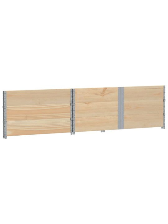 Paletové nástavce 3 ks 150 x 100 cm masivní borové dřevo