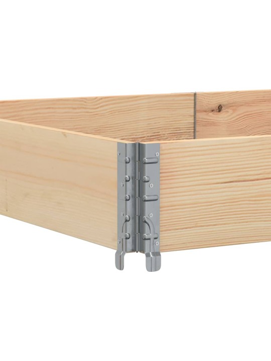 Paletové nástavce 3 ks 150 x 100 cm masivní borové dřevo