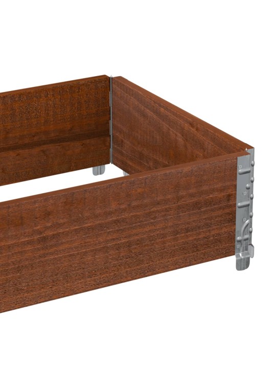 Zahradní truhlík hnědý 100 x 50 cm masivní borové dřevo