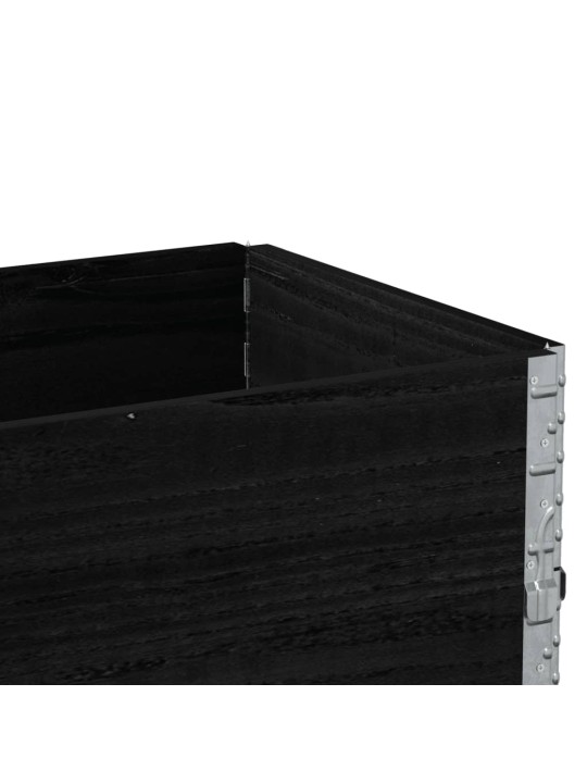 Zahradní truhlík černý 100 x 50 cm masivní borové dřevo