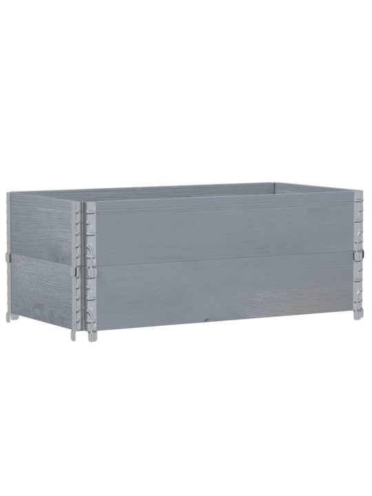 Zahradní truhlík šedý 100 x 50 cm masivní borové dřevo