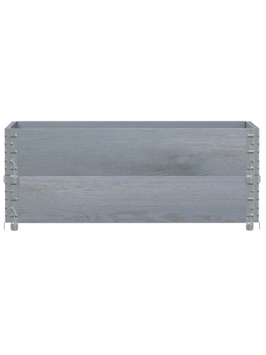 Zahradní truhlík šedý 100 x 50 cm masivní borové dřevo