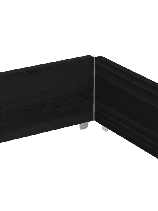 Zahradní truhlík černý 150 x 100 cm masivní borové dřevo
