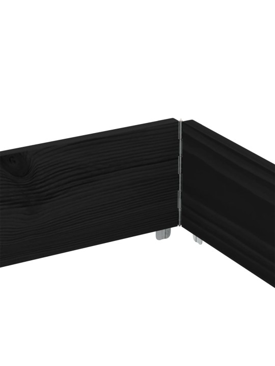 Zahradní truhlík černý 150 x 100 cm masivní borové dřevo