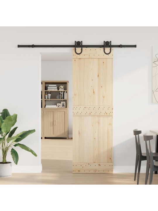 Sada příslušenství pro posuvné dveře 200 cm ocelová černá