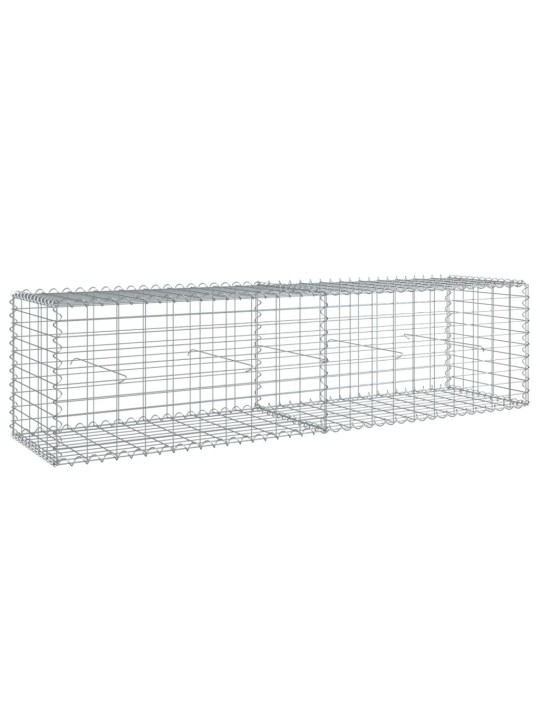 Gabionový koš s víkem 200 x 50 x 50 cm pozinkované železo