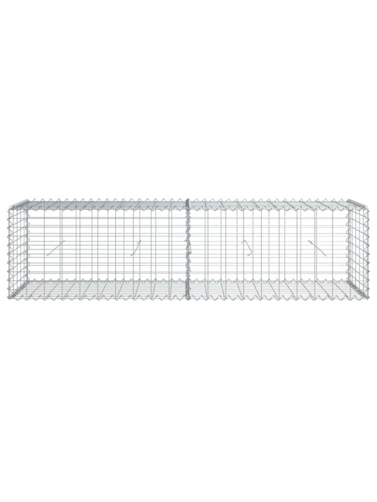 Gabionový koš s víkem 200 x 50 x 50 cm pozinkované železo