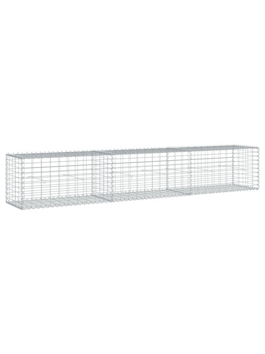 Gabionový koš s víkem 300 x 50 x 50 cm pozinkované železo