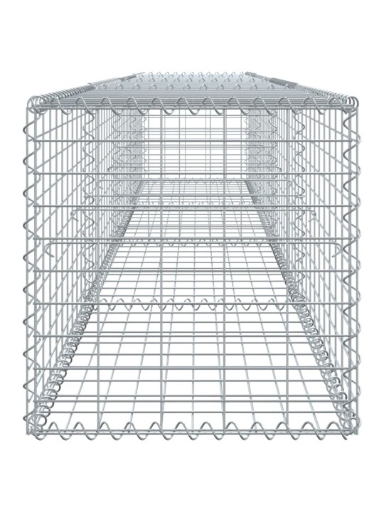 Gabionový koš s víkem 400 x 50 x 50 cm pozinkované železo