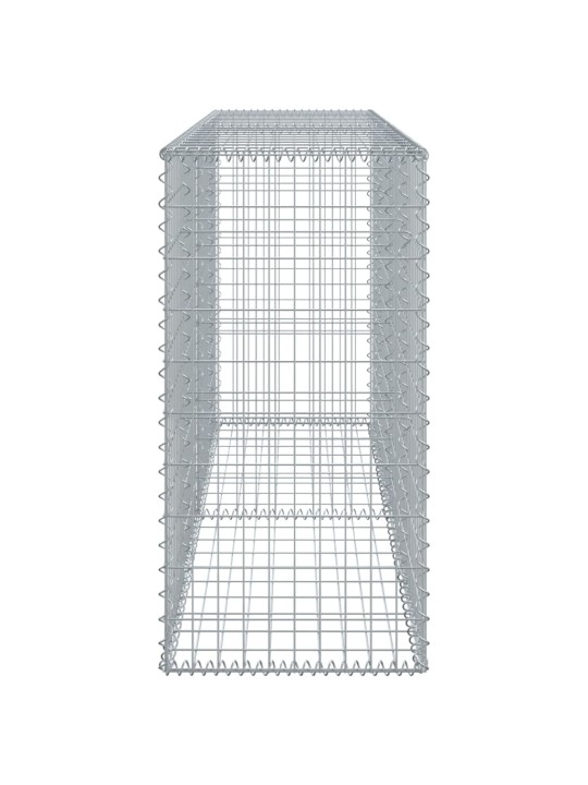 Gabionový koš s víkem 200 x 50 x 100 cm pozinkované železo