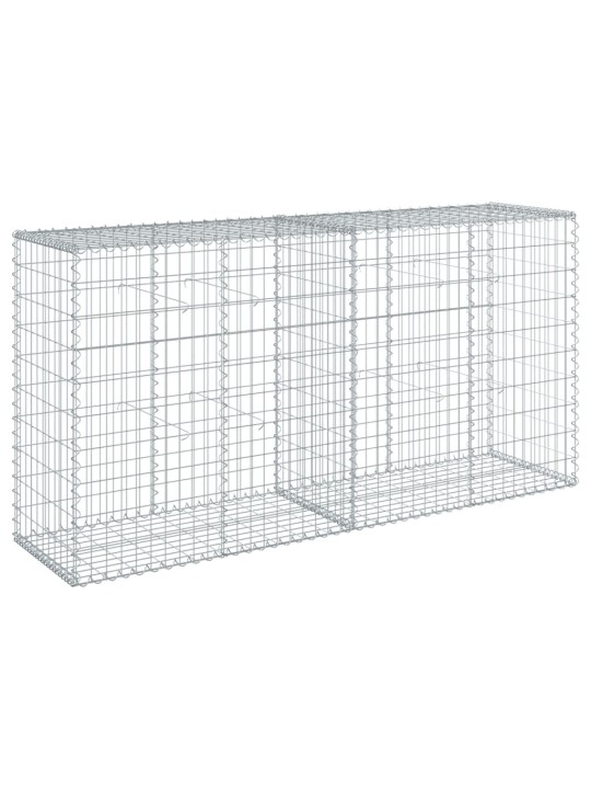 Gabionový koš s víkem 200 x 50 x 100 cm pozinkované železo